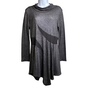 Niche Nilgun Derman Gray Asymmetric Tunic Size S Oversized Lagenlook Art To Wear